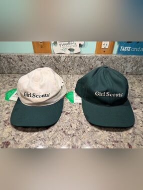 Girl Scouts Vintage SnapBack Adjustable Hats Quantity of 2 New